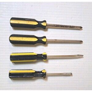 Stanley Screwdriver Lot 4 Philips Flat Slotted Head Hand Tools Vtg Made In USA